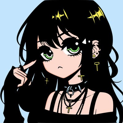 goth anime girl