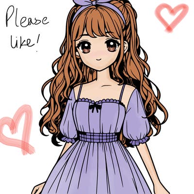 realistic girl with dress