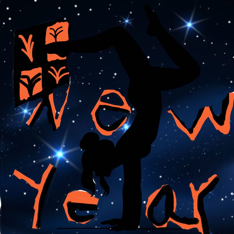 a woman doing a handstand