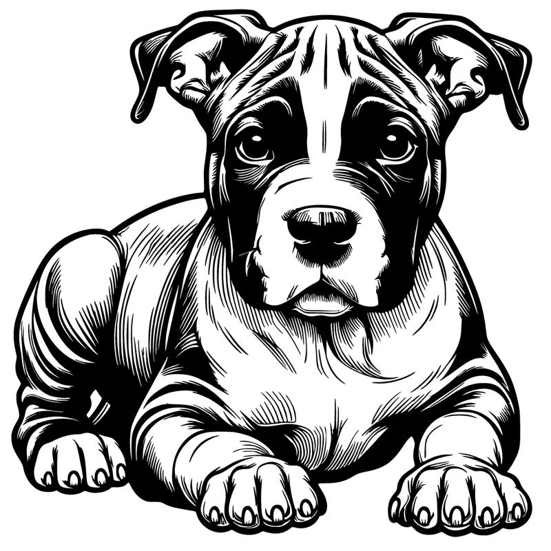 realistic male pit-bull puppy