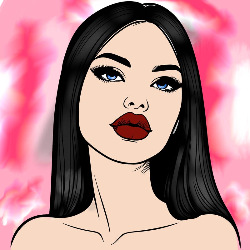 realistic woman with full lips