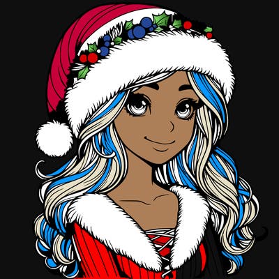 realistic christmas  girl