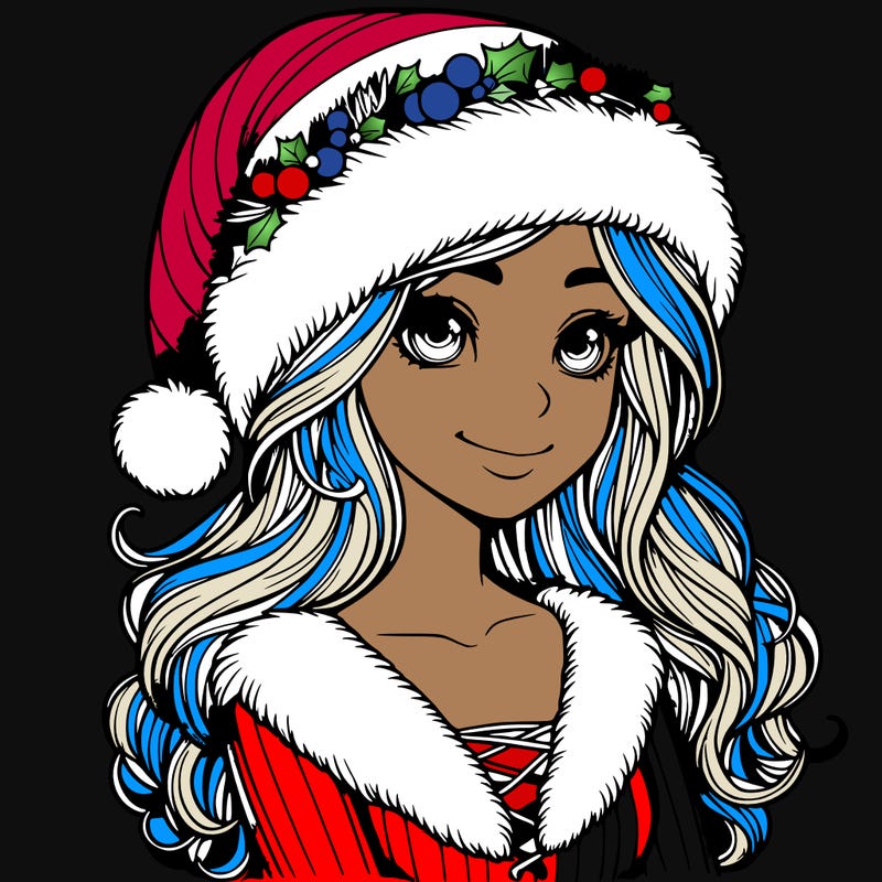 realistic christmas  girl