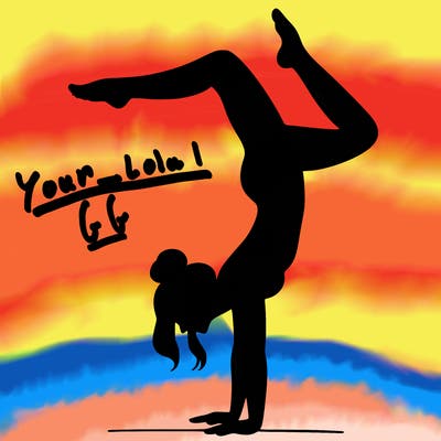 a woman doing a handstand