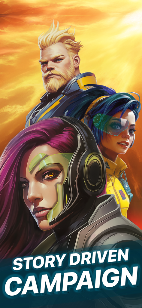 Phoenix 2 - Sci-fi pilot characters from Phoenix 2 illustrating the story driven campaign