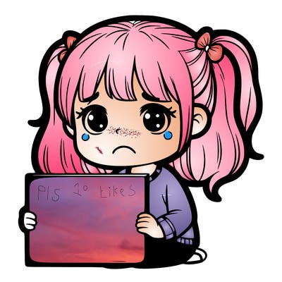 sad girl with a blank sign