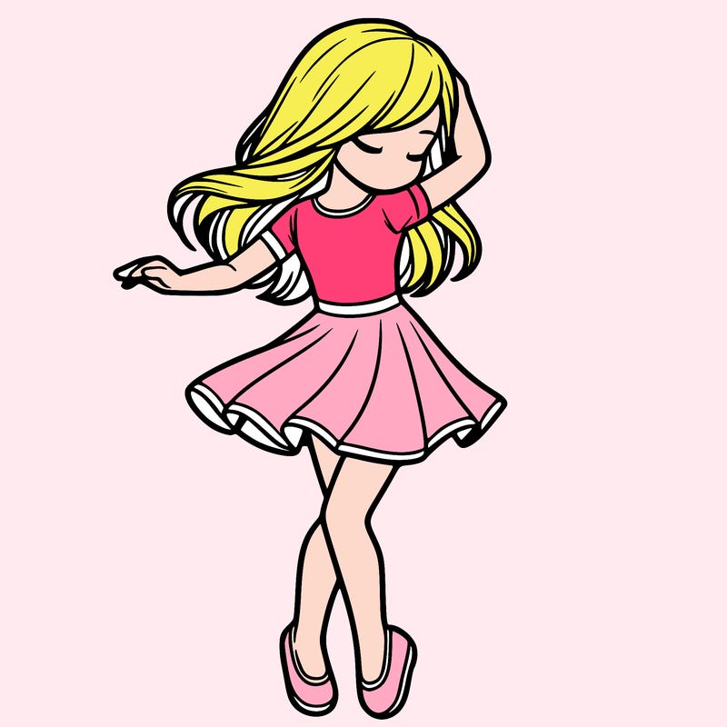 girl dancing  realistic