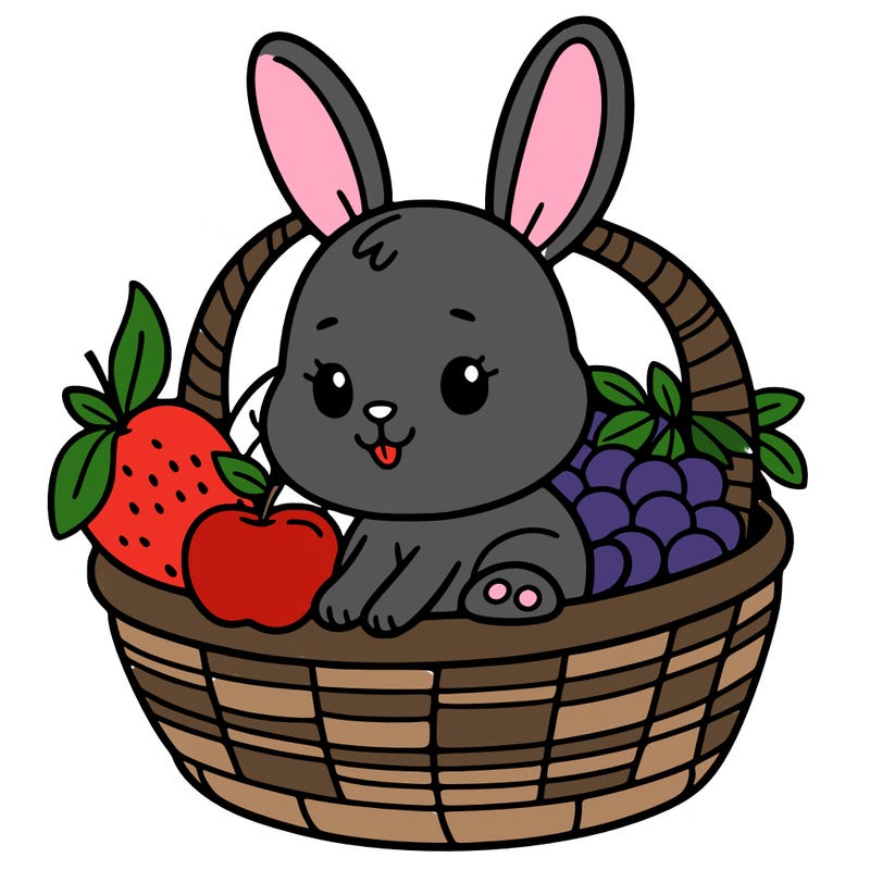 bunny in a fruit basket
