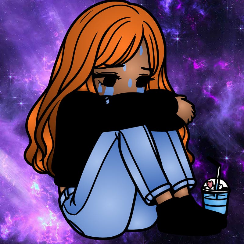 a girl  after a breakup