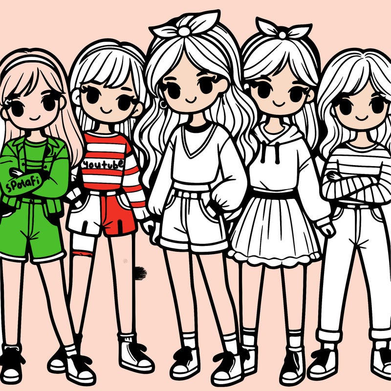 a group of girl, best friends