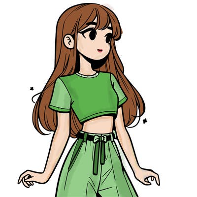 girl in a cute crop top