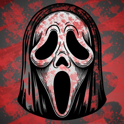 detailed ghostface mask