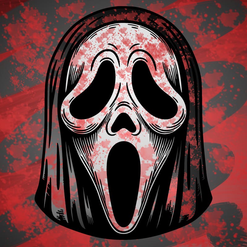 detailed ghostface mask