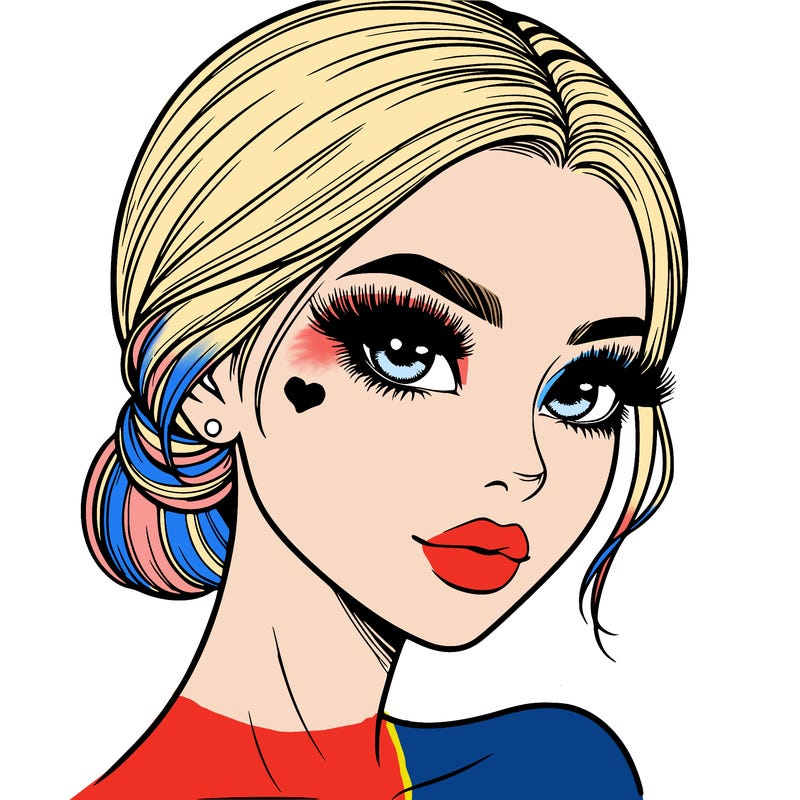 realistic girl with lashes