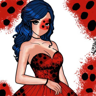 realistic girl in prom dress