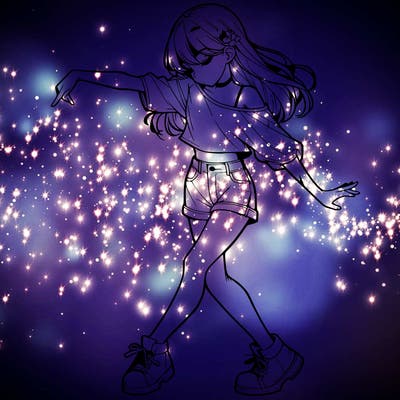 realistic girl danceing