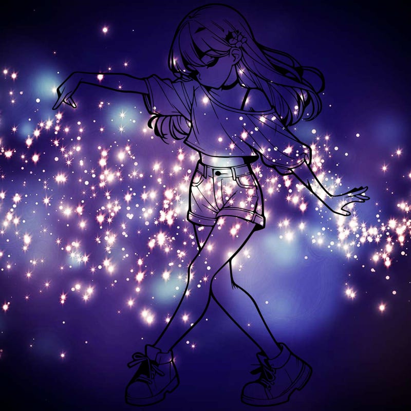 realistic girl danceing