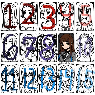 girls that look diffrent anime