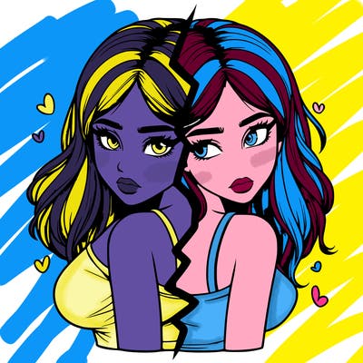 realistic girl split