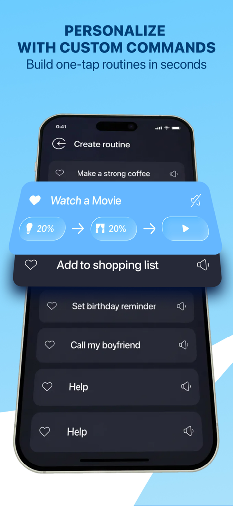 Smart Alexa：Voice Commands - Interface showing how to build custom Alexa voice commands and one tap routines for a smart home