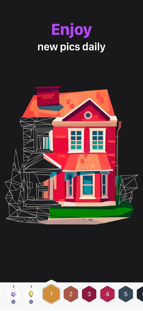 Polygon: Paint Color by Number - Games App | MWM