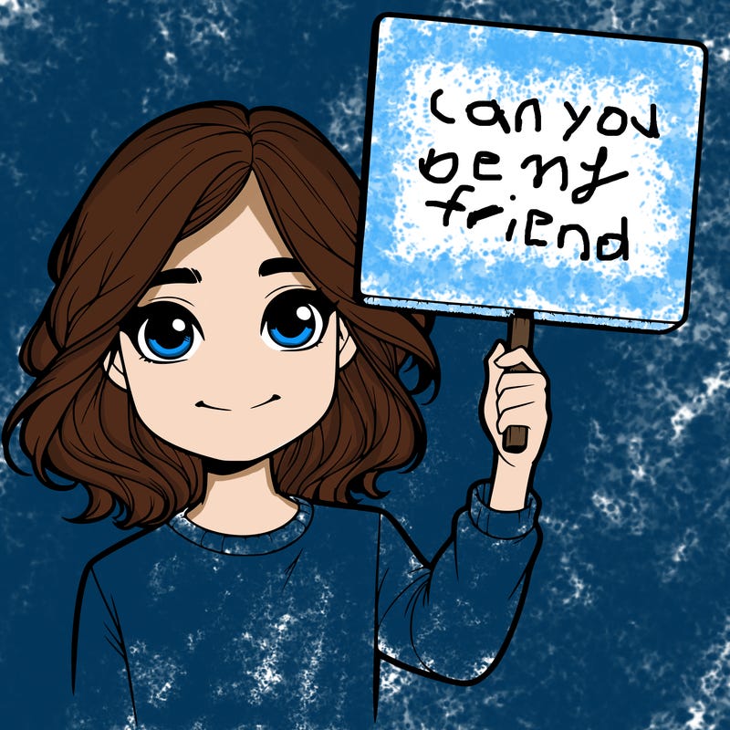 realistic girl holding up a sign