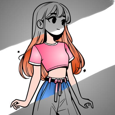 girl in a cute crop top