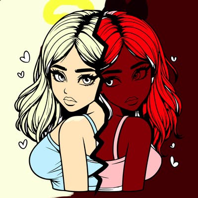 realistic girl split