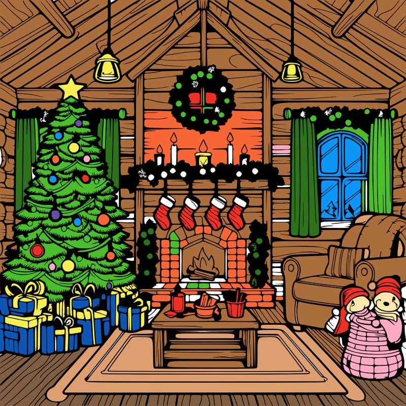 christmas house interior