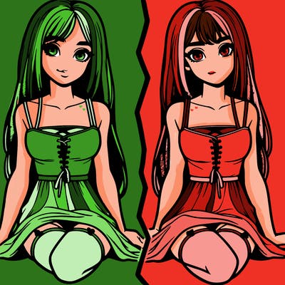 realistic girl split