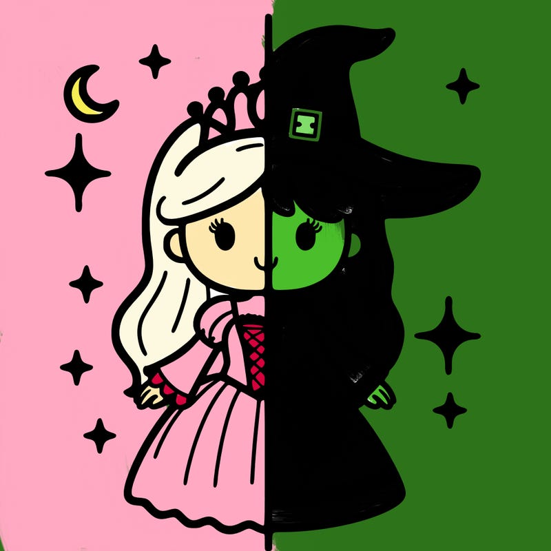 split princess and witch