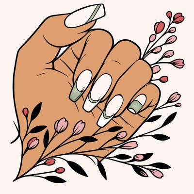 nails with french tip