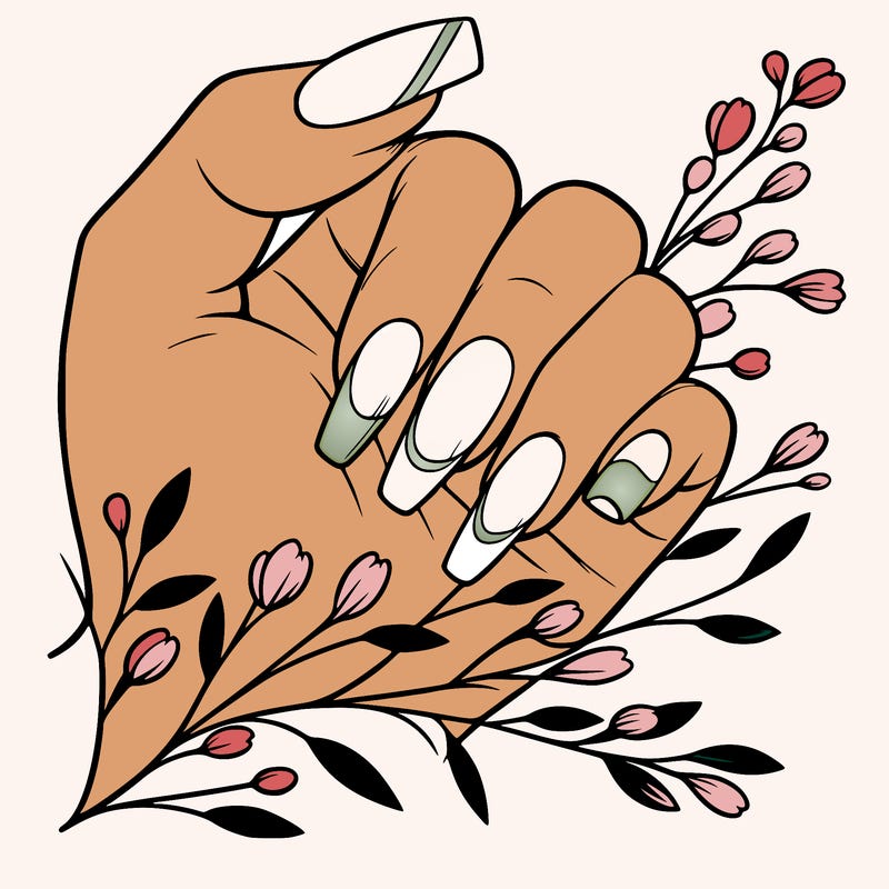 nails with french tip