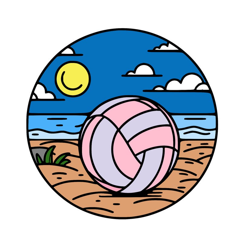 volleyball on a beach