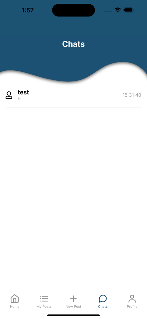 3ikary - A screenshot of the chat interface in the 3ikary real estate app showing a list of user conversations.