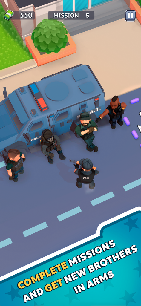 SWAT: Squad Tactics - SWAT team operators standing near a tactical vehicle before a mission