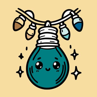 small bulb of a garland