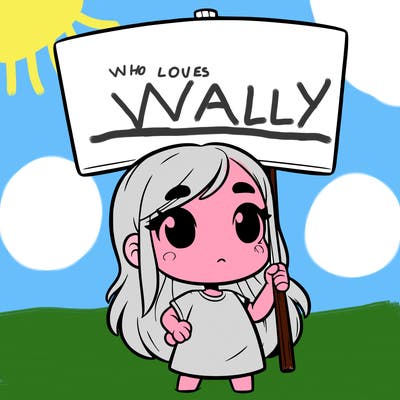 girl with blank sign