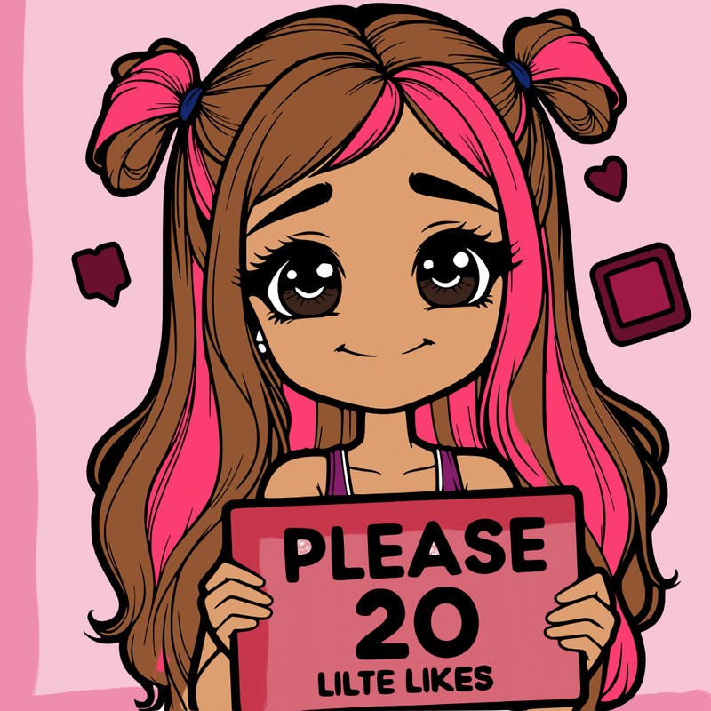 realistic girl holding a sign that says please 20 likes