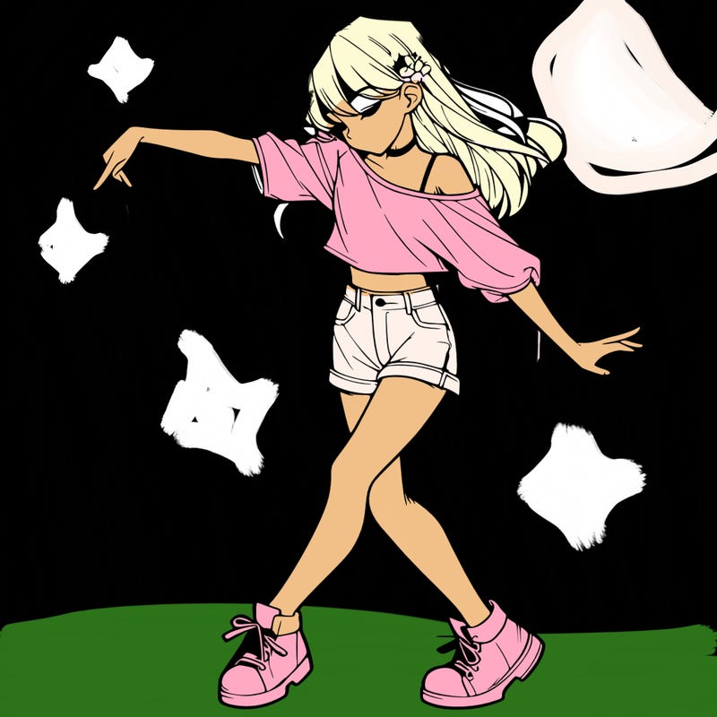 realistic girl danceing