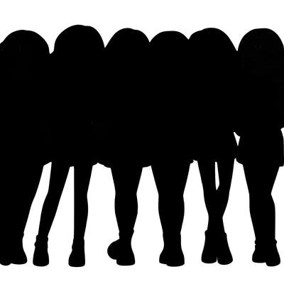 a group of girls realistic