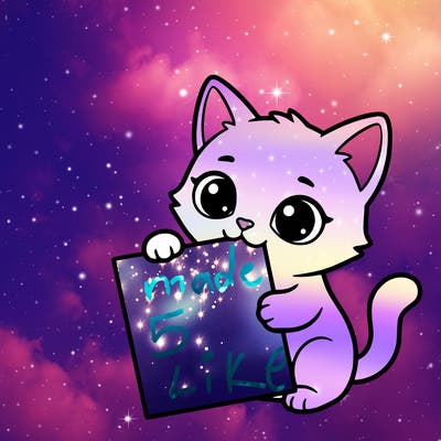 a small cat with a blank sheet of paper in its hand. the cat is sooooooo cute!