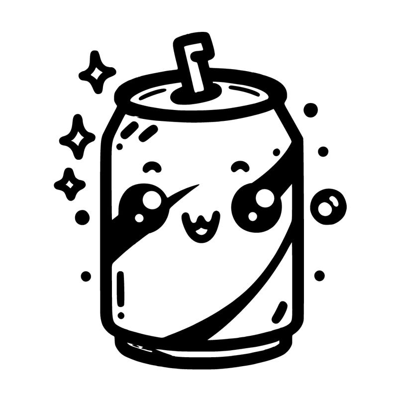 soda with a face