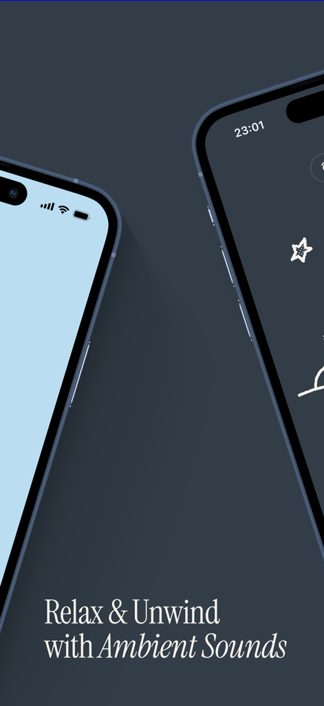 Sheeping: Sleep & App Block - Sheeping App Benutzeroberfläche mit Umgebungsgeräuschen zur Entspannung und zum Schlafen