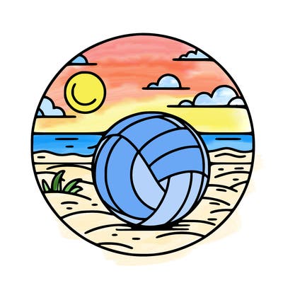 volleyball on a beach