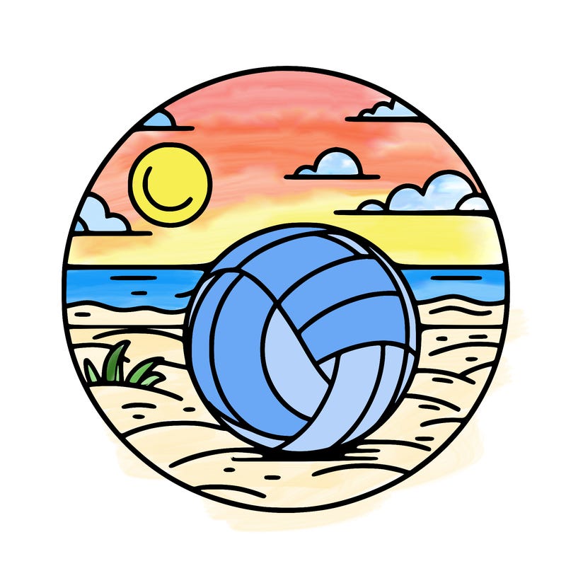 volleyball on a beach