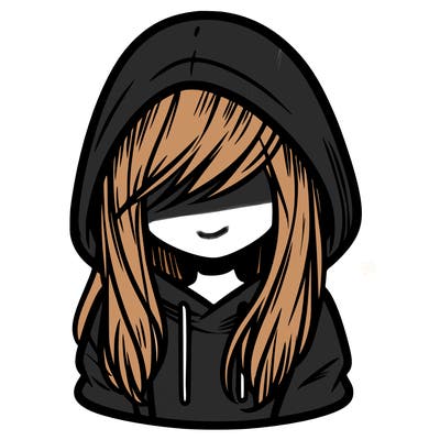 girl with hair covering her face and wearing a hoodie
