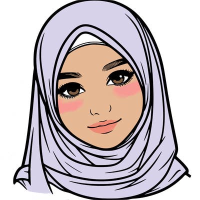realistic girl with hijap