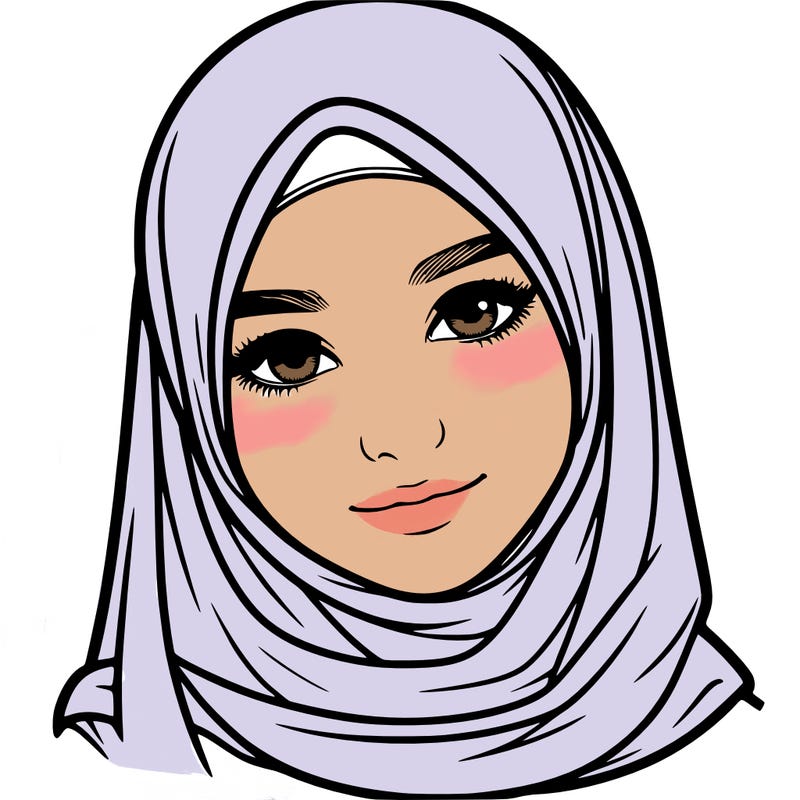 realistic girl with hijap