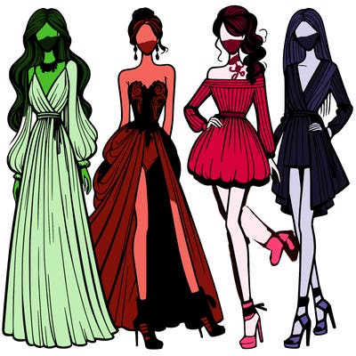 fashion models dresses